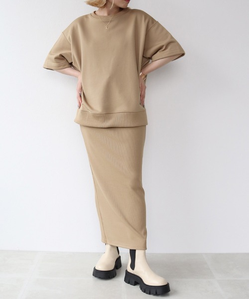 DRESSLAVE(ドレスレイブ)の「Sugar Rose / urake set up over pull(裏毛セットアップオーバープルオーバー)(Tシャツ/カットソー・レディース・ブラック/ベージュ・38)」の8枚目の写真