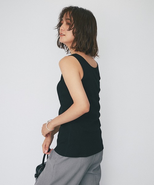 RIVE DROITE（リヴドロワ）の「スクエア風テレコタンク（タンクトップ・レディース・ライトグレー/ブラック/カーキ/グレー系その他・FREE）」の19枚目の写真