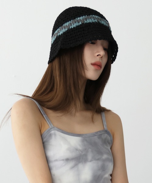 FOLLOWIN（フォロウィン）の「デイリー２トーンラインサマーバケットハット（ハット・レディース・ブラック/ベージュ/ブラウン/グレー/クリーム・FREE）」の17枚目の写真