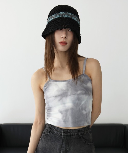 FOLLOWIN（フォロウィン）の「デイリー２トーンラインサマーバケットハット（ハット・レディース・ブラック/ベージュ/ブラウン/グレー/クリーム・FREE）」の16枚目の写真
