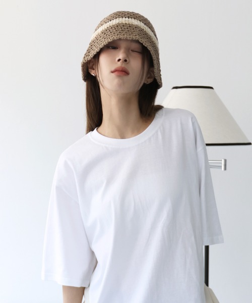 FOLLOWIN（フォロウィン）の「デイリー２トーンラインサマーバケットハット（ハット・レディース・ブラック/ベージュ/ブラウン/グレー/クリーム・FREE）」の10枚目の写真