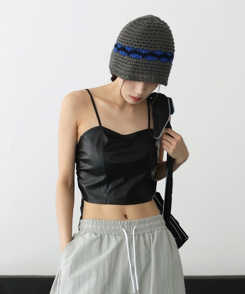 FOLLOWIN（フォロウィン）の「デイリー２トーンラインサマーバケットハット（ハット・レディース・ブラック/ベージュ/ブラウン/グレー/クリーム・FREE）」の14枚目の写真