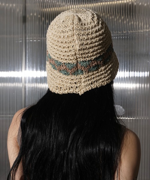 FOLLOWIN（フォロウィン）の「デイリー２トーンラインサマーバケットハット（ハット・レディース・ブラック/ベージュ/ブラウン/グレー/クリーム・FREE）」の19枚目の写真