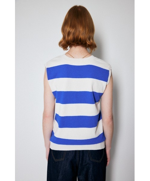 MOUSSY(マウジー)の「STRIPED KNIT タンク(タンクトップ・レディース・ブルー/ブラウン/レッド・FREE)」の12枚目の写真