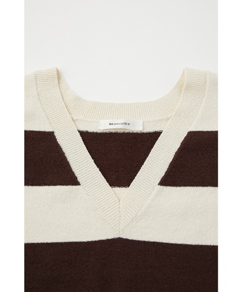 MOUSSY(マウジー)の「STRIPED KNIT タンク(タンクトップ・レディース・ブルー/ブラウン/レッド・FREE)」の8枚目の写真