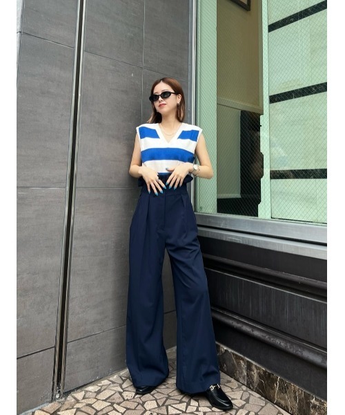 MOUSSY(マウジー)の「STRIPED KNIT タンク(タンクトップ・レディース・ブルー/ブラウン/レッド・FREE)」の17枚目の写真