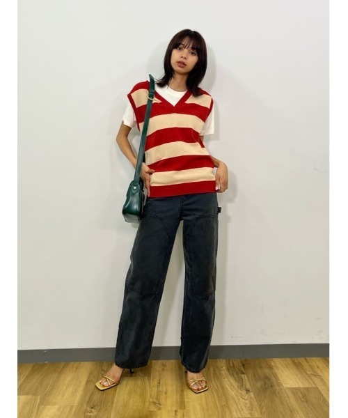 MOUSSY(マウジー)の「STRIPED KNIT タンク(タンクトップ・レディース・ブルー/ブラウン/レッド・FREE)」の18枚目の写真