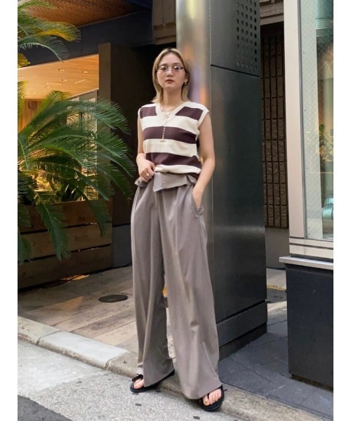 MOUSSY(マウジー)の「STRIPED KNIT タンク(タンクトップ・レディース・ブルー/ブラウン/レッド・FREE)」の22枚目の写真