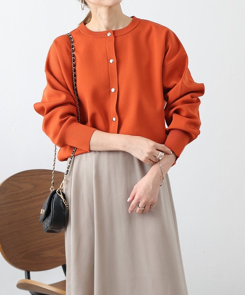 COLONY 2139(コロニートゥーワンスリーナイン)の「エステルヤーンクルーネックカーディガン(カーディガン/ボレロ・レディース・ブラック/グレー/オレンジ/アイボリー/ブルー/モカ/グリーン・FREE)」の17枚目の写真