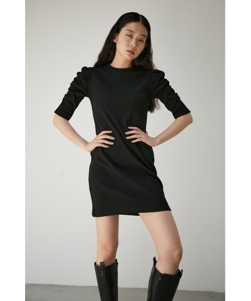 AZUL by moussy(アズールバイマウジー)の「PUFF SLEEVE MINI ONEPIECE/パフスリーブミニワンピース(ワンピース・レディース・ブラック/ライトブラウン/ブルー・MEDIUM/SMALL)」の14枚目の写真