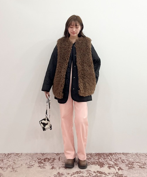 EPIMI E'PIMMY（エピミエピミー）の「キルティングミディコート（ミリタリージャケット・レディース・ブラック/カーキ/アイボリー・MEDIUM）」の14枚目の写真