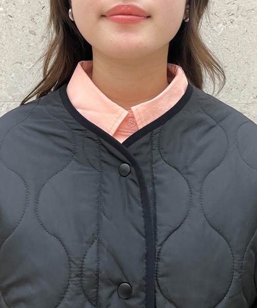 EPIMI E'PIMMY（エピミエピミー）の「キルティングミディコート（ミリタリージャケット・レディース・ブラック/カーキ/アイボリー・MEDIUM）」の13枚目の写真