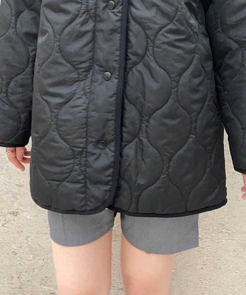 EPIMI E'PIMMY（エピミエピミー）の「キルティングミディコート（ミリタリージャケット・レディース・ブラック/カーキ/アイボリー・MEDIUM）」の9枚目の写真