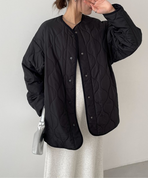 EPIMI E'PIMMY（エピミエピミー）の「キルティングミディコート（ミリタリージャケット・レディース・ブラック/カーキ/アイボリー・MEDIUM）」の18枚目の写真