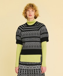 LANVIN en Bleu | en Bleuロゴジャガードプルオーバー(ニット/セーター)