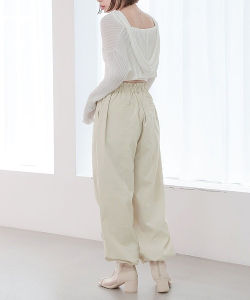 Heather（ヘザー）の「ドロストカーゴパンツ　157863（カーゴパンツ・レディース・ブラック/アイボリー・FREE）」の6枚目の写真