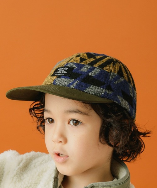 BAYFLOW(ベイフロー)の「Rug comnbi cap(KIDS)(キャップ・キッズ・ブラック/カーキ・FREE)」の1枚目の写真
