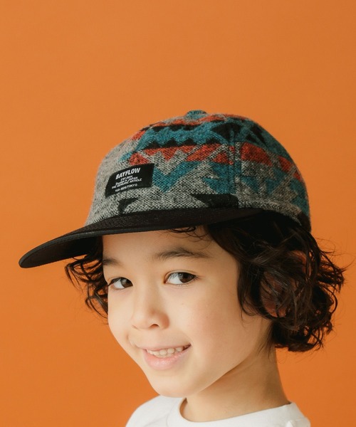 BAYFLOW(ベイフロー)の「Rug comnbi cap(KIDS)(キャップ・キッズ・ブラック/カーキ・FREE)」の2枚目の写真