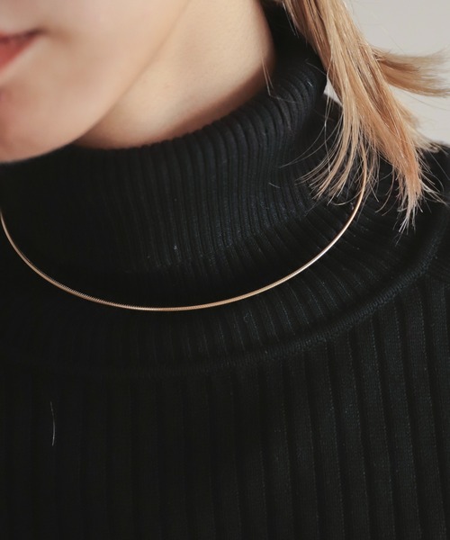 rapiecage（ラピエサージュ）の「オメガチェーンチョーカーネックレス（チョーカー・レディース・ゴールド/シルバー・FREE）」の3枚目の写真