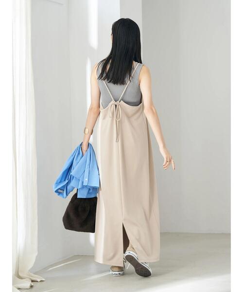 earth music&ecology（アースミュージックアンドエコロジー）の「リサイクルポリエステルブレンドニットタンクトップ（タンクトップ・レディース・アイボリー/ブラック/モカ/ブルーグレー・S/M）」の16枚目の写真