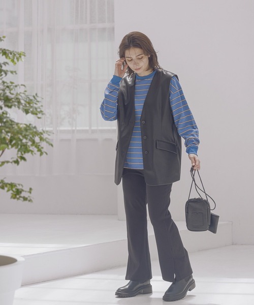 niko and...（ニコアンド）の「オリジナル軽量サイドゴアブーツ（ブーツ・レディース・ブラック/アイボリー・MEDIUM/SMALL/LARGE）」の18枚目の写真