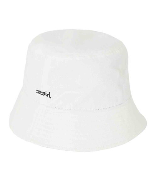 X-girl（エックスガール）の「BASIC BUCKET HAT（ハット・レディース・ブラック/ホワイト/ライトグリーン・ONE SIZE）」の2枚目の写真