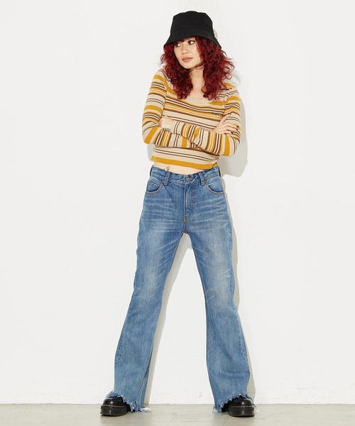 X-girl（エックスガール）の「BASIC BUCKET HAT（ハット・レディース・ブラック/ホワイト/ライトグリーン・ONE SIZE）」の5枚目の写真