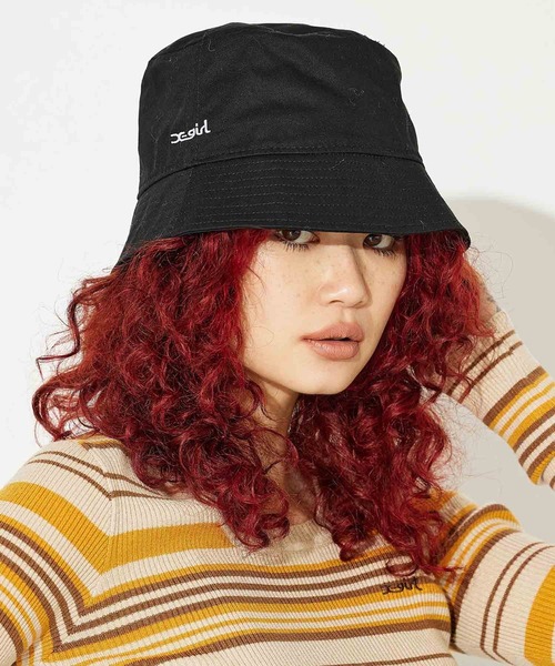 X-girl（エックスガール）の「BASIC BUCKET HAT（ハット・レディース・ブラック/ホワイト/ライトグリーン・ONE SIZE）」の12枚目の写真