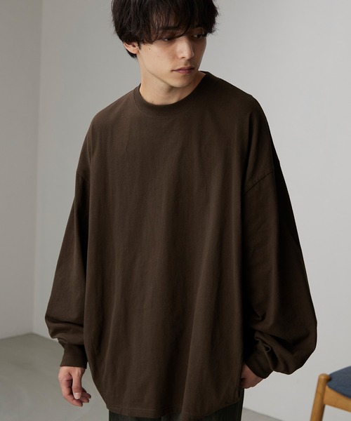 MONO-MART(モノマート)の「ダーツオーバーバルーンL/Sカットソー(Tシャツ/カットソー・メンズ・ブラック/ブラウン/オフホワイト/ダークオリーブ/ブルー/チャコール・M/L)」の5枚目の写真