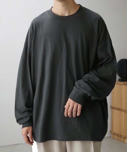 MONO-MART(モノマート)の「ダーツオーバーバルーンL/Sカットソー(Tシャツ/カットソー・メンズ・ブラック/ブラウン/オフホワイト/ダークオリーブ/ブルー/チャコール・M/L)」の10枚目の写真