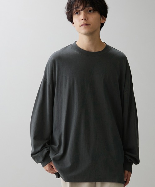 MONO-MART(モノマート)の「ダーツオーバーバルーンL/Sカットソー(Tシャツ/カットソー・メンズ・ブラック/ブラウン/オフホワイト/ダークオリーブ/ブルー/チャコール・M/L)」の12枚目の写真