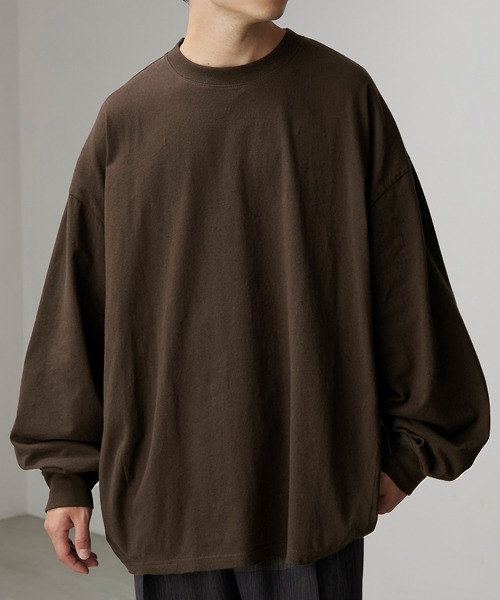 MONO-MART(モノマート)の「ダーツオーバーバルーンL/Sカットソー(Tシャツ/カットソー・メンズ・ブラック/ブラウン/オフホワイト/ダークオリーブ/ブルー/チャコール・M/L)」の17枚目の写真