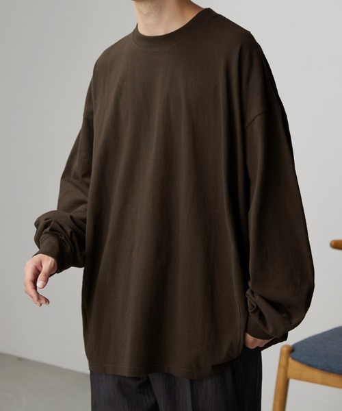 MONO-MART(モノマート)の「ダーツオーバーバルーンL/Sカットソー(Tシャツ/カットソー・メンズ・ブラック/ブラウン/オフホワイト/ダークオリーブ/ブルー/チャコール・M/L)」の18枚目の写真