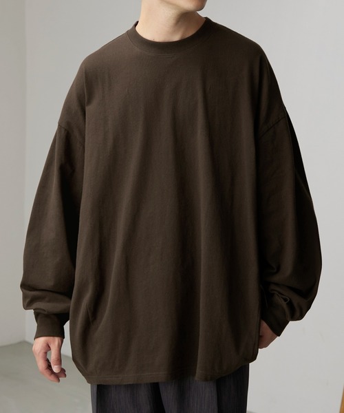 MONO-MART(モノマート)の「ダーツオーバーバルーンL/Sカットソー(Tシャツ/カットソー・メンズ・ブラック/ブラウン/オフホワイト/ダークオリーブ/ブルー/チャコール・M/L)」の19枚目の写真