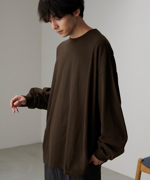 MONO-MART(モノマート)の「ダーツオーバーバルーンL/Sカットソー(Tシャツ/カットソー・メンズ・ブラック/ブラウン/オフホワイト/ダークオリーブ/ブルー/チャコール・M/L)」の21枚目の写真