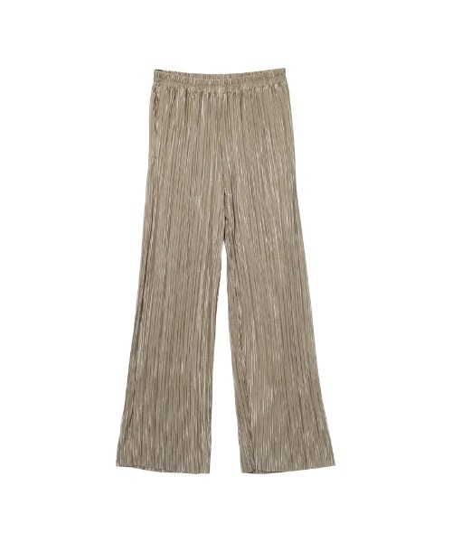 Re:EDIT（リエディ）の「[低身長サイズ有]グロッシーサテンプリーツストレートパンツ（その他パンツ・レディース・チャコールグレー/アイボリー/ブラック/グレイッシュベージュ・SHORT/MEDIUM/LARGE）」の4枚目の写真