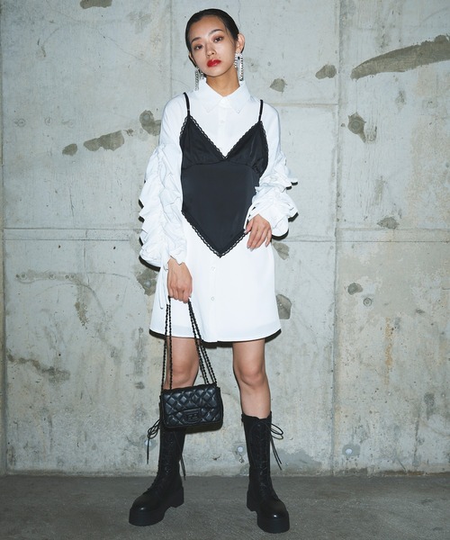 Narcissus（ナルシス）の「【Narcissus】ソデシャーリングブラウス（シャツ/ブラウス・レディース・ホワイト/ブラック・FREE）」の3枚目の写真