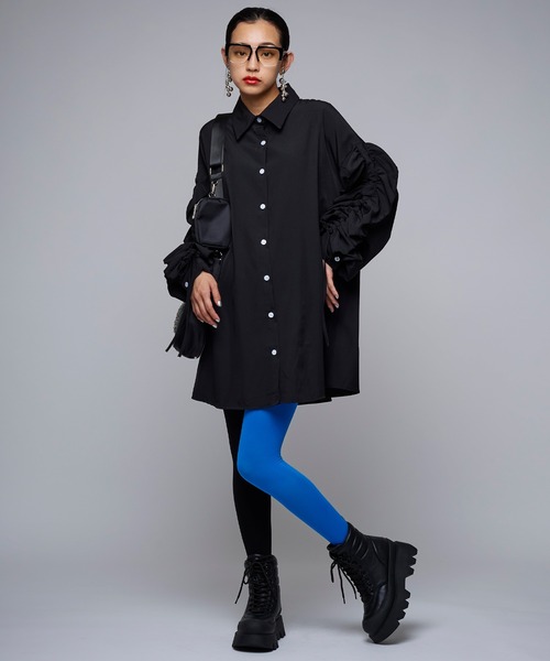 Narcissus（ナルシス）の「【Narcissus】ソデシャーリングブラウス（シャツ/ブラウス・レディース・ホワイト/ブラック・FREE）」の6枚目の写真