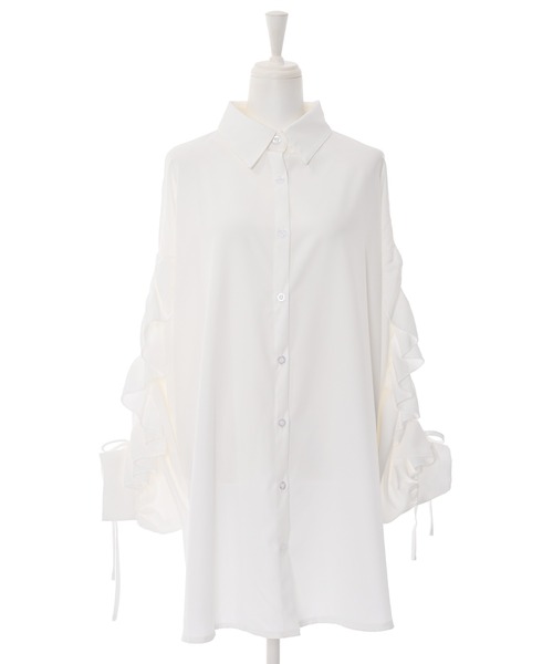 Narcissus（ナルシス）の「【Narcissus】ソデシャーリングブラウス（シャツ/ブラウス・レディース・ホワイト/ブラック・FREE）」の8枚目の写真