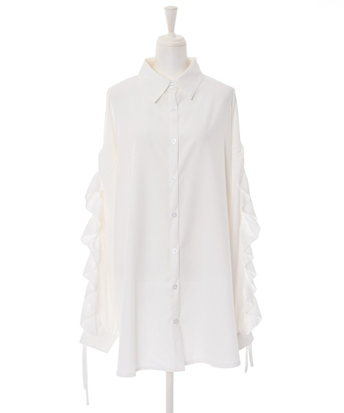 Narcissus（ナルシス）の「【Narcissus】ソデシャーリングブラウス（シャツ/ブラウス・レディース・ホワイト/ブラック・FREE）」の9枚目の写真