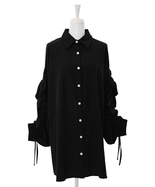 Narcissus（ナルシス）の「【Narcissus】ソデシャーリングブラウス（シャツ/ブラウス・レディース・ホワイト/ブラック・FREE）」の14枚目の写真