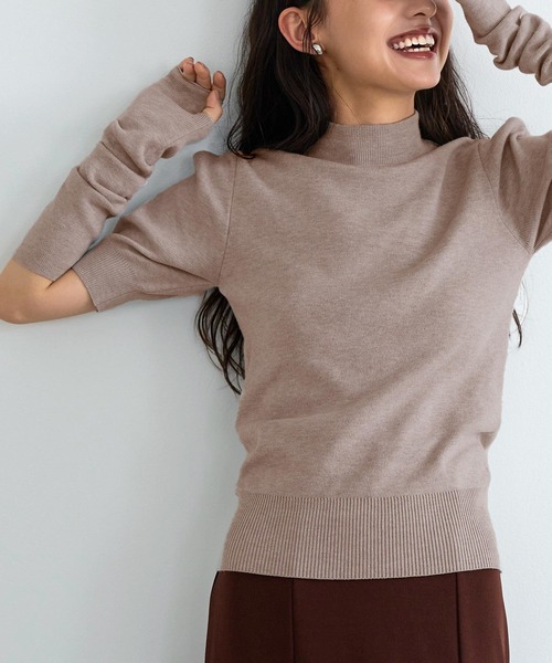 KOBE LETTUCE（コウベレタス）の「アームウォーマー付きニット（ニット/セーター・レディース・アイボリー/グレー/モカ・FREE）」の5枚目の写真