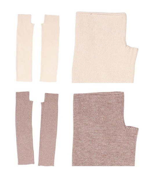 KOBE LETTUCE（コウベレタス）の「アームウォーマー付きニット（ニット/セーター・レディース・アイボリー/グレー/モカ・FREE）」の9枚目の写真