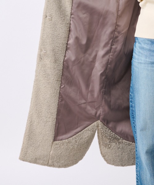 RIVE DROITE（リヴドロワ）の「エコボア×エコファーステンカラーコート（ステンカラーコート・レディース・グレー系その他/キャメル・FREE）」の13枚目の写真