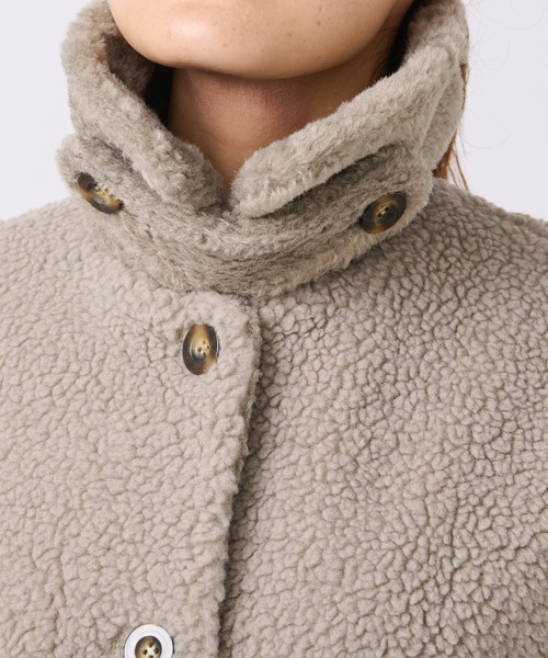 RIVE DROITE（リヴドロワ）の「エコボア×エコファーステンカラーコート（ステンカラーコート・レディース・グレー系その他/キャメル・FREE）」の18枚目の写真