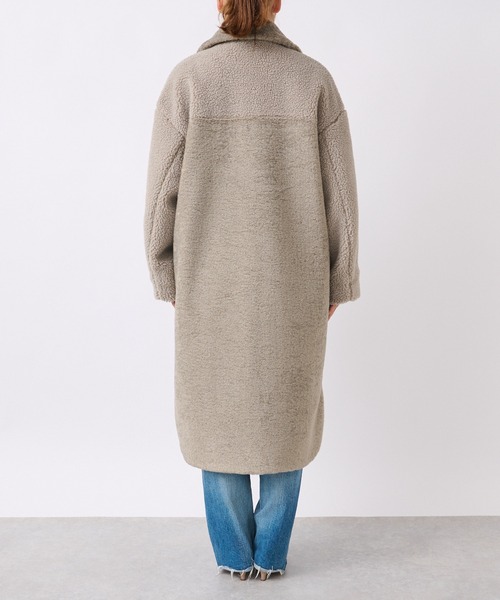 RIVE DROITE（リヴドロワ）の「エコボア×エコファーステンカラーコート（ステンカラーコート・レディース・グレー系その他/キャメル・FREE）」の9枚目の写真