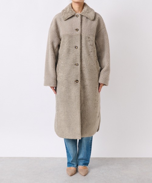 RIVE DROITE（リヴドロワ）の「エコボア×エコファーステンカラーコート（ステンカラーコート・レディース・グレー系その他/キャメル・FREE）」の17枚目の写真