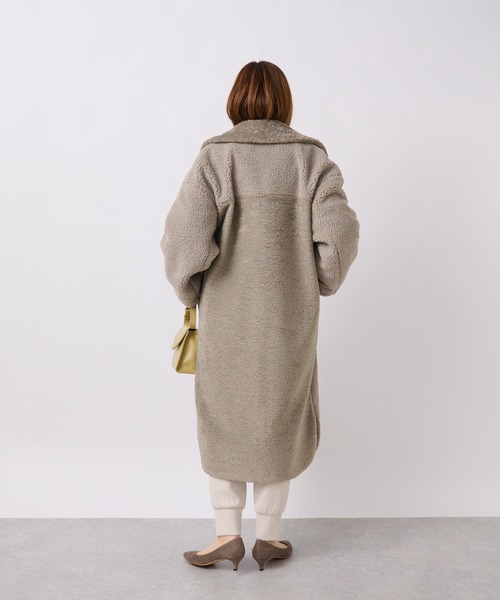 RIVE DROITE（リヴドロワ）の「エコボア×エコファーステンカラーコート（ステンカラーコート・レディース・グレー系その他/キャメル・FREE）」の14枚目の写真