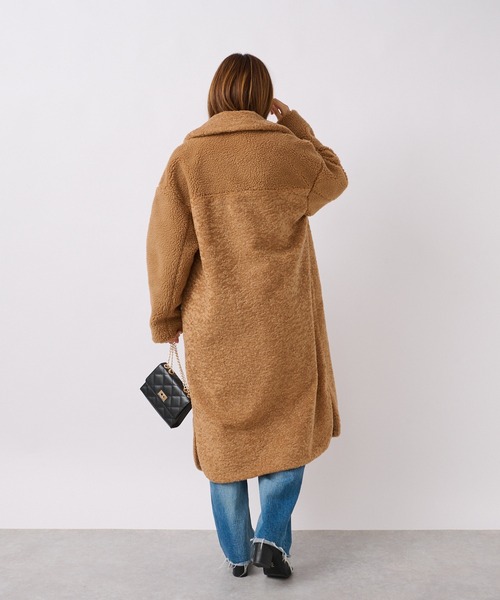 RIVE DROITE（リヴドロワ）の「エコボア×エコファーステンカラーコート（ステンカラーコート・レディース・グレー系その他/キャメル・FREE）」の19枚目の写真