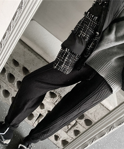 c.u.l（シーユーエル）の「ケーブルニットパンツ culw313（その他パンツ・レディース・グレー/ブラック/アイボリー/ベージュ・FREE）」の21枚目の写真